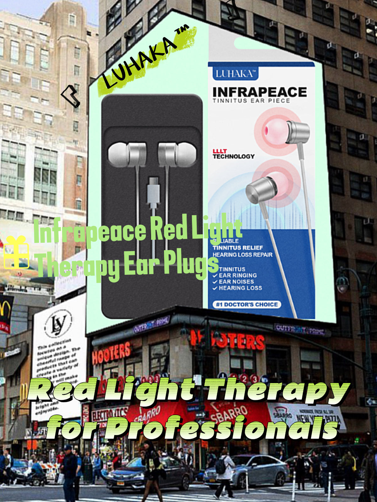 LUHAKA™ Infrapeace Red Light Therapy Ear Plugs💳