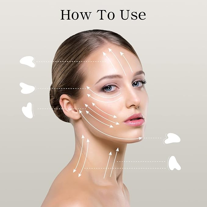 Gua Sha Natural Heart-Shaped Facial Tool