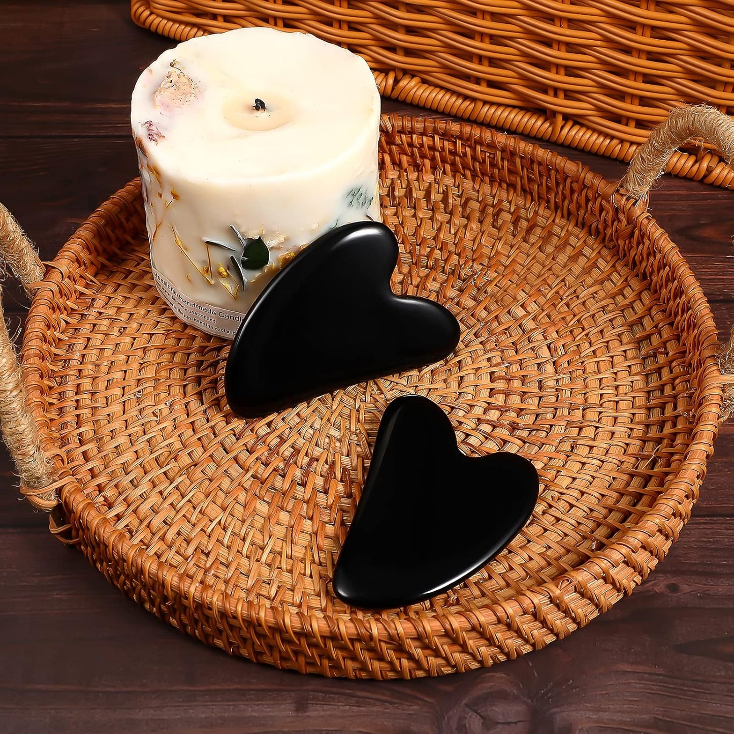 Gua Sha Natural Heart-Shaped Facial Tool