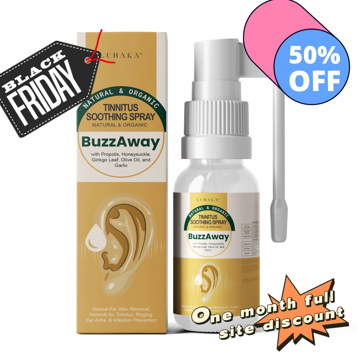 Luhaka™ BuzzAway Propolis Tinnitus Soothing Spray