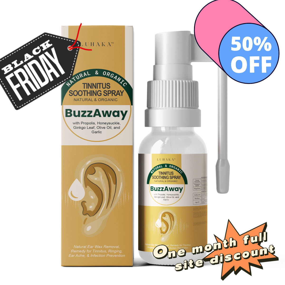 Luhaka™ BuzzAway Propolis Tinnitus Soothing Spray🧡