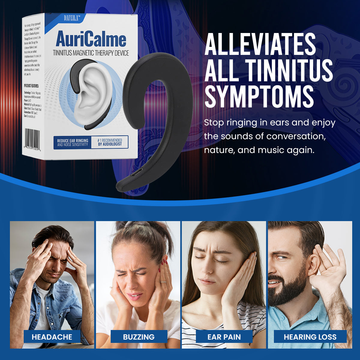 🔥Last Day Discount🔥Dafeila™ AuriCalme Tinnitus Magnetic Therapy Device