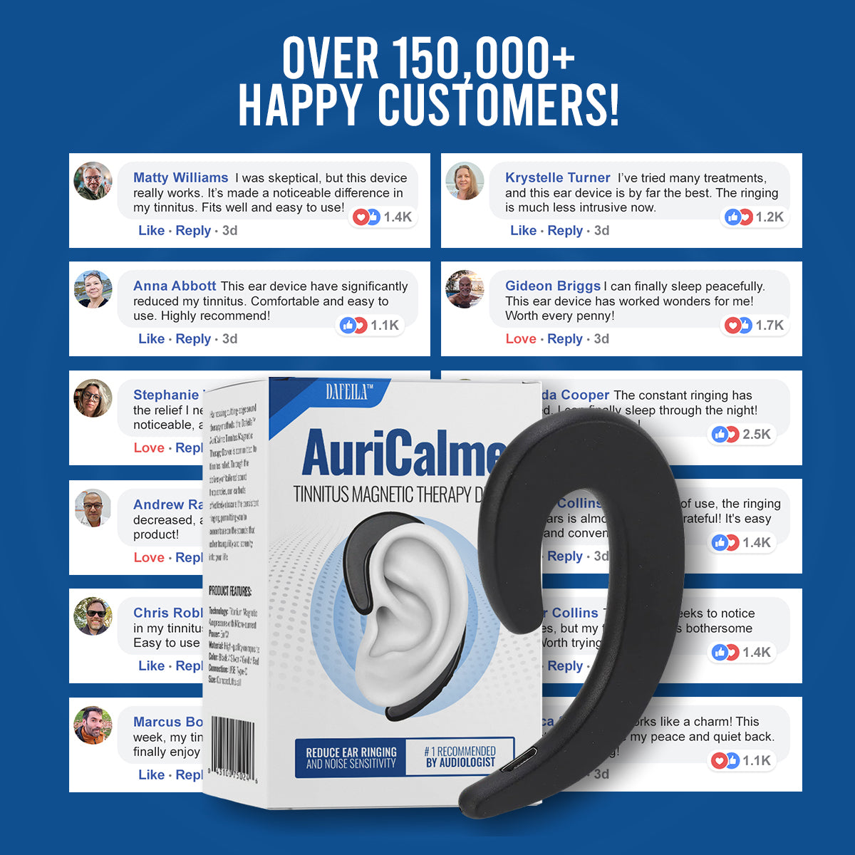 🔥Last Day Discount🔥Dafeila™ AuriCalme Tinnitus Magnetic Therapy Device