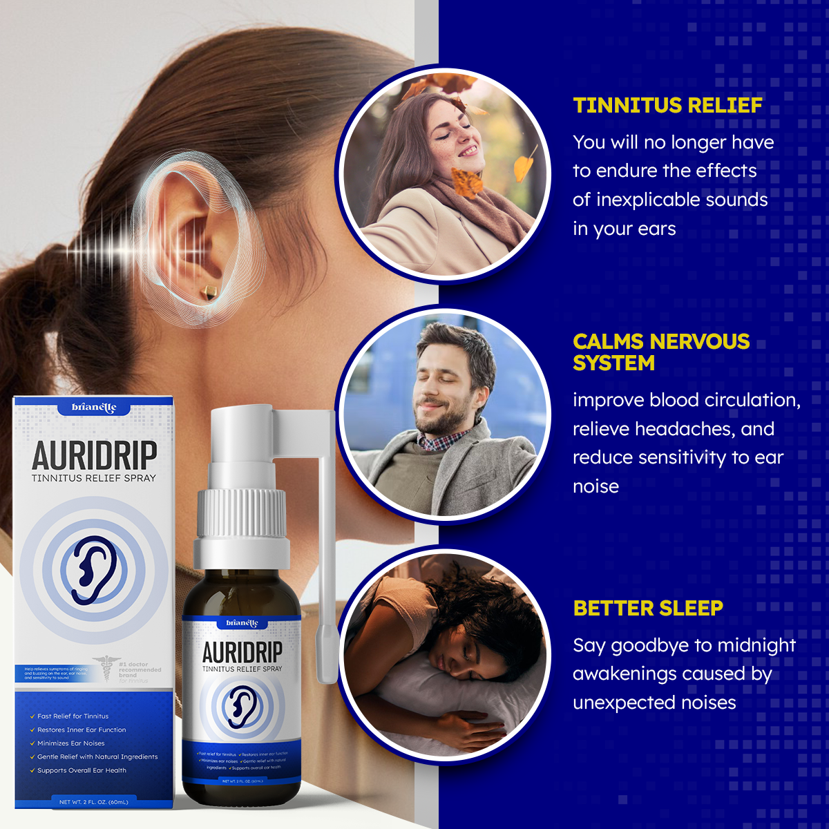 Brianelle™ Auridrip Tinnitus Relief Spray💎2