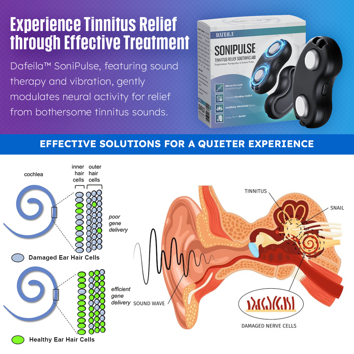 DAFEILA™ SoniPulse Tinnitus Relief Soothing Aid💖