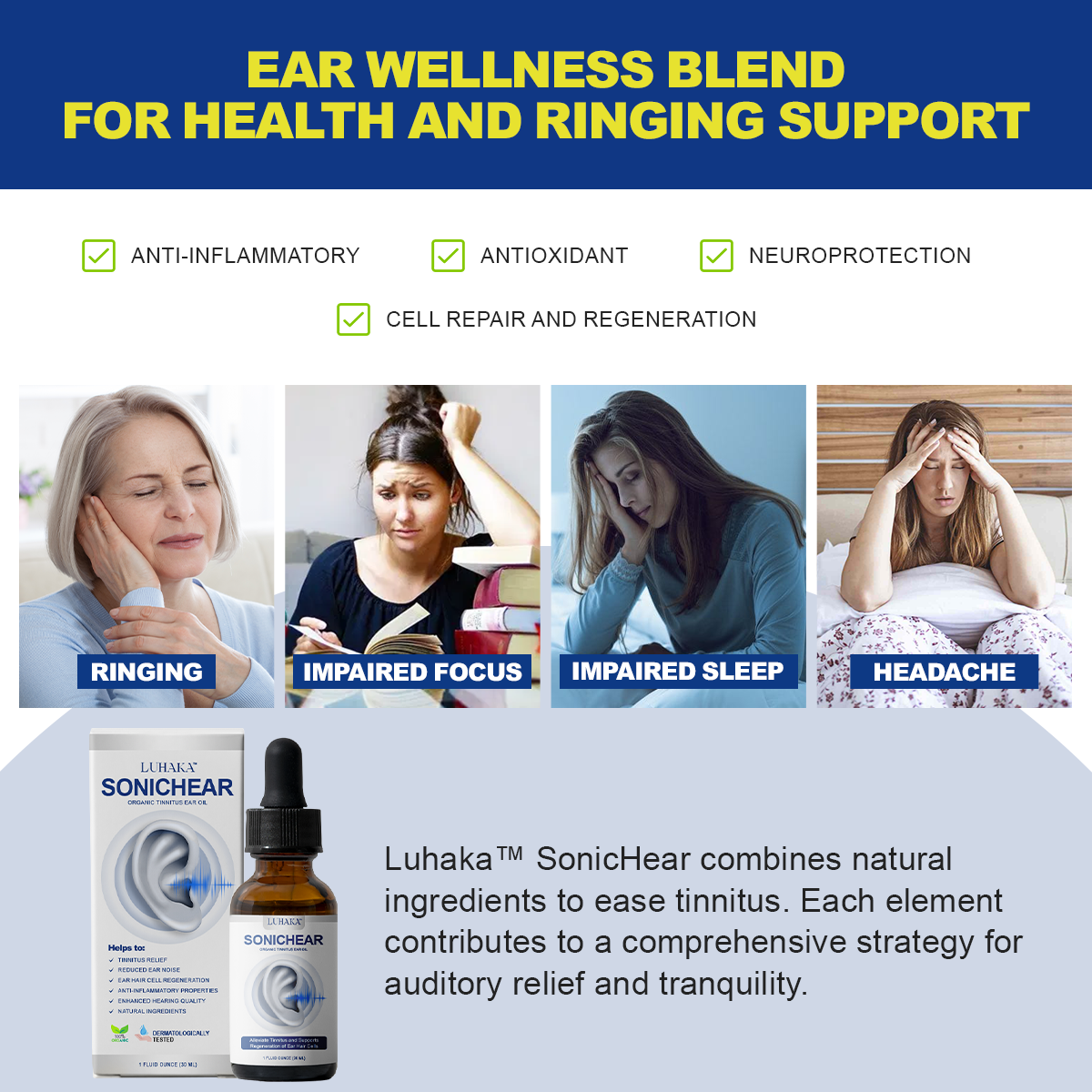 Luhaka™ SonicHear Organic Tinnitus Ear Oil 🔥 Limited Time Offer🔥