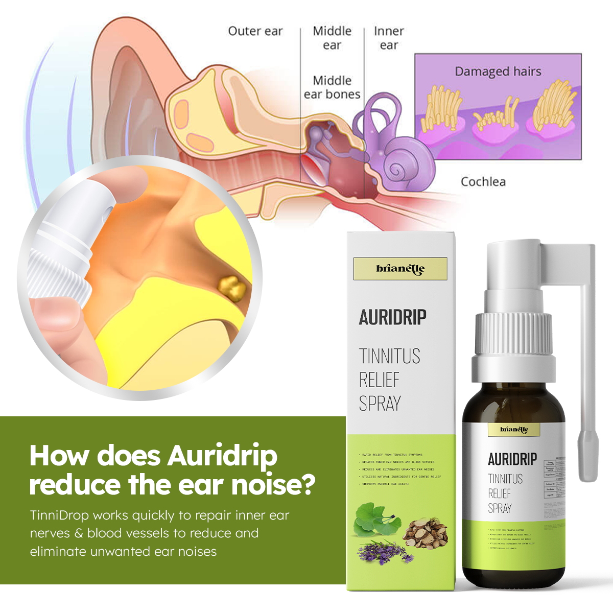 Brianelle™ Auridrip Tinnitus Relief Spray 🔥