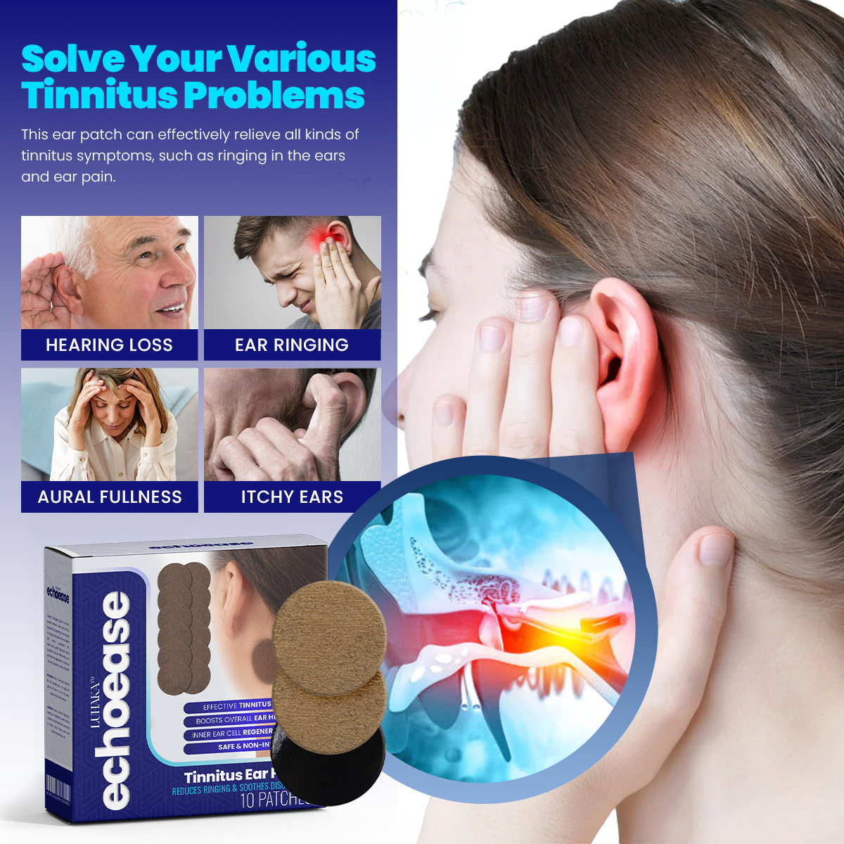 Luhaka™ EchoEase Tinnitus Ear Patch